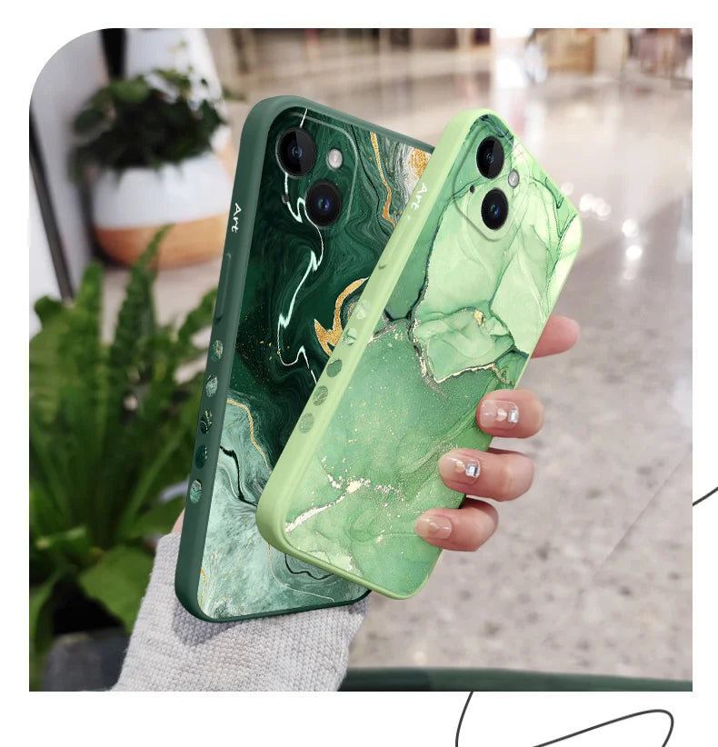 Marble Texture Phone Case For iPhone 16 16E 15 14 13 12 11 X XR XS SE2 SE2020 8 7 6 6S Plus Pro Max Mini Silicone Cover