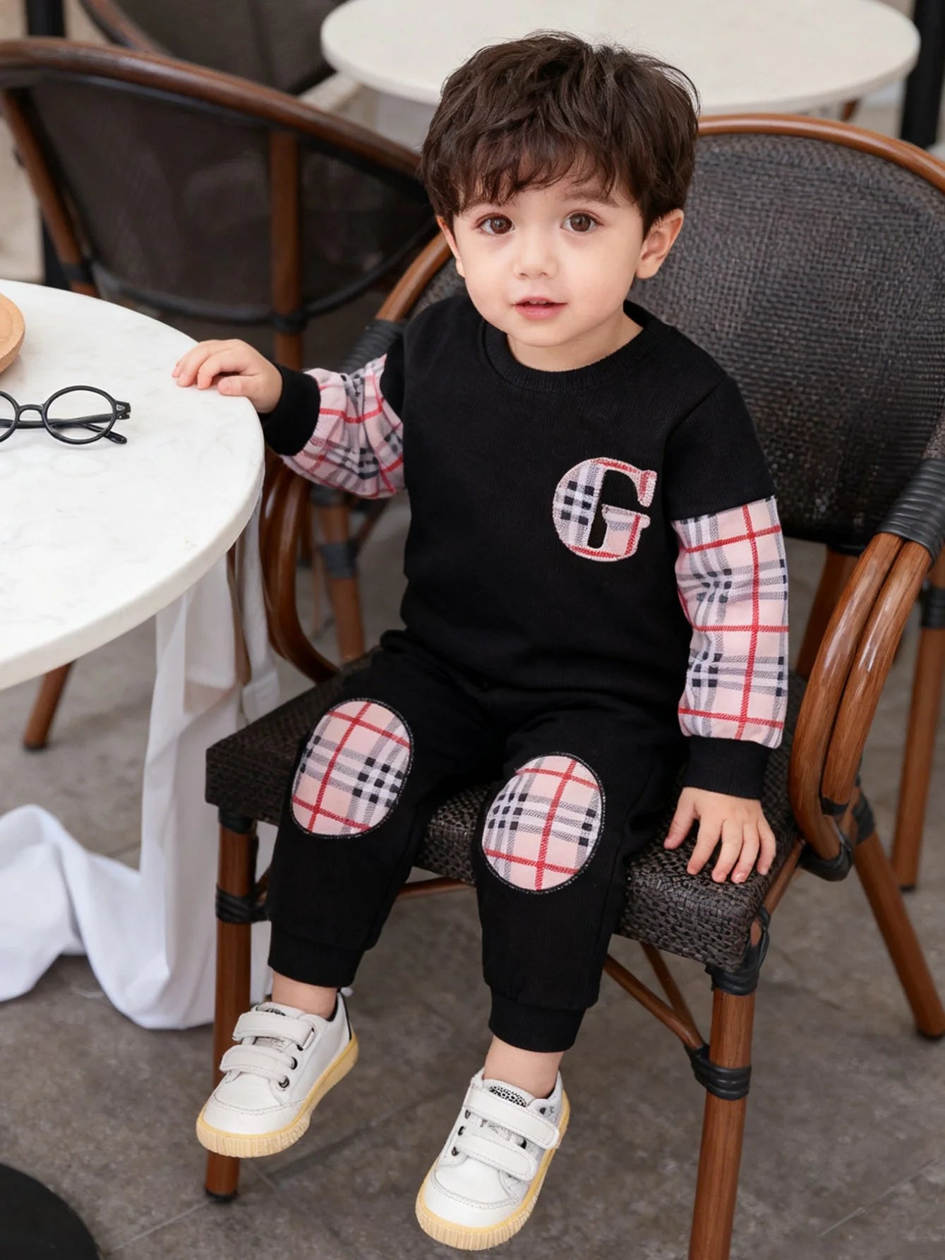 Retro Style Baby Boy Clothing Set | Cute Plaid Outfit for Infants