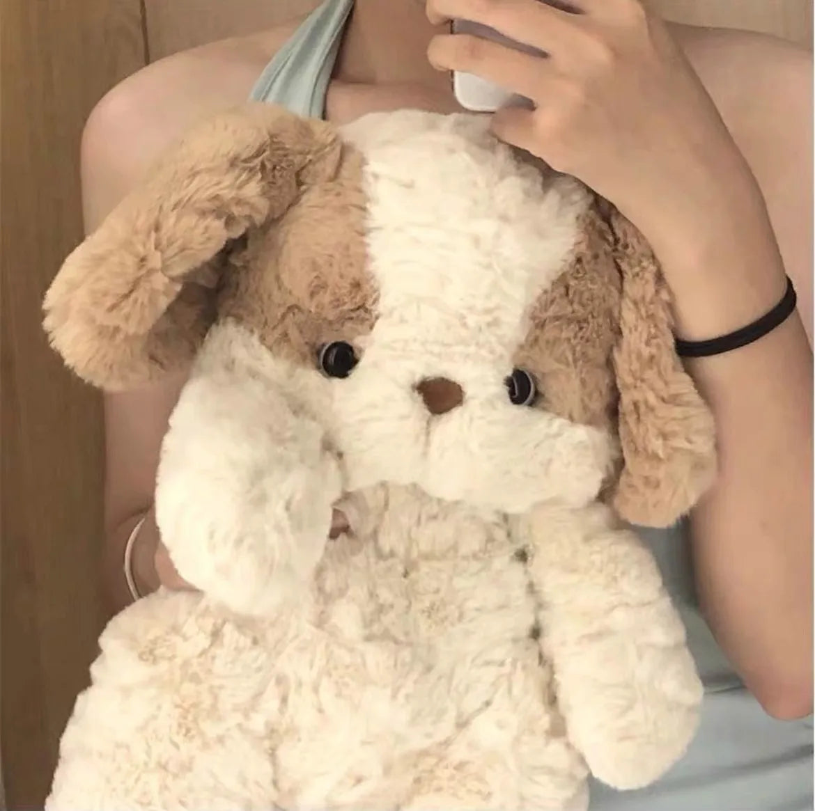 Kawaii Cute Fluffy Puppy Plush Pillow | Soft Stuffed Dog Companion