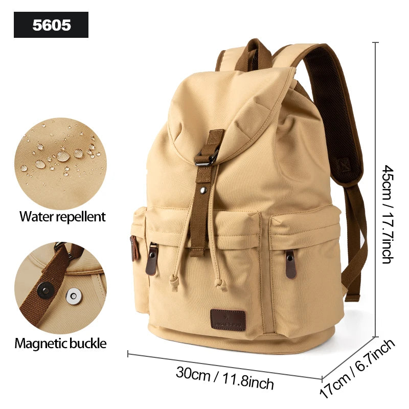 Vintage Large Capacity Backpack for Laptops | Durable Casual Bag