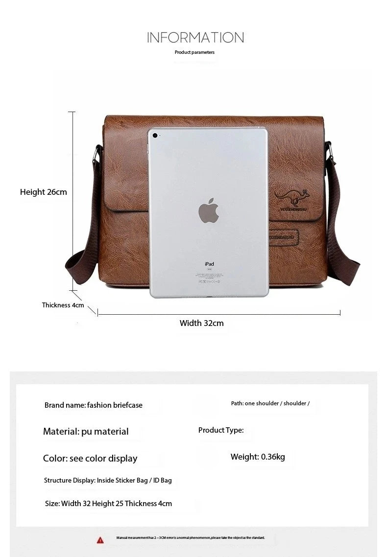 Stylish PU Leather Business Shoulder Bag | Ideal for Professionals