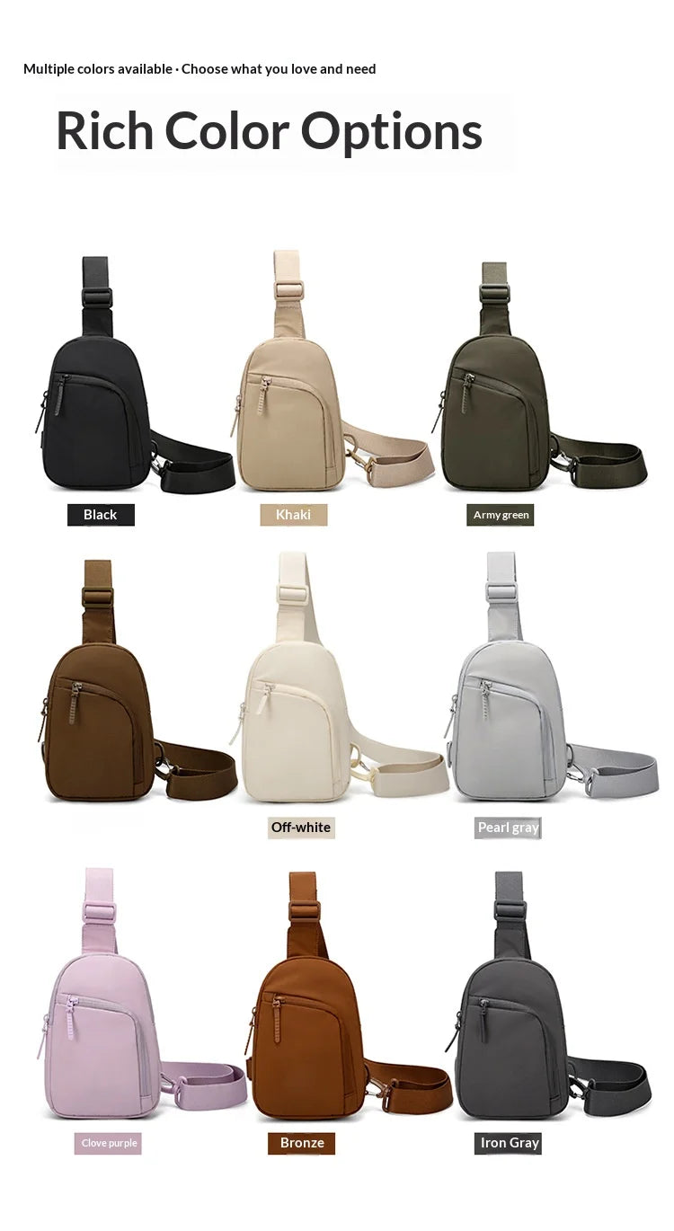 Waterproof PU Leather Sling Bag | Versatile Unisex Chest Bag