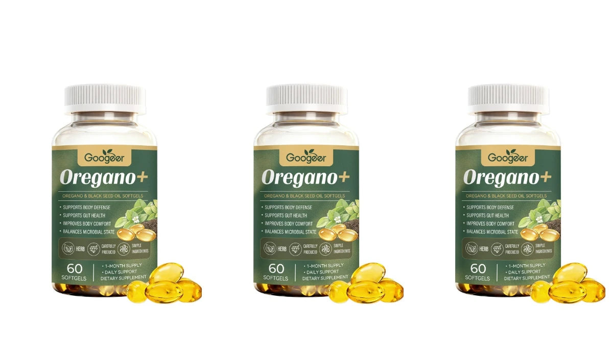 Oregano & Black Seed Oil Softgels | Gut Health Support Formula