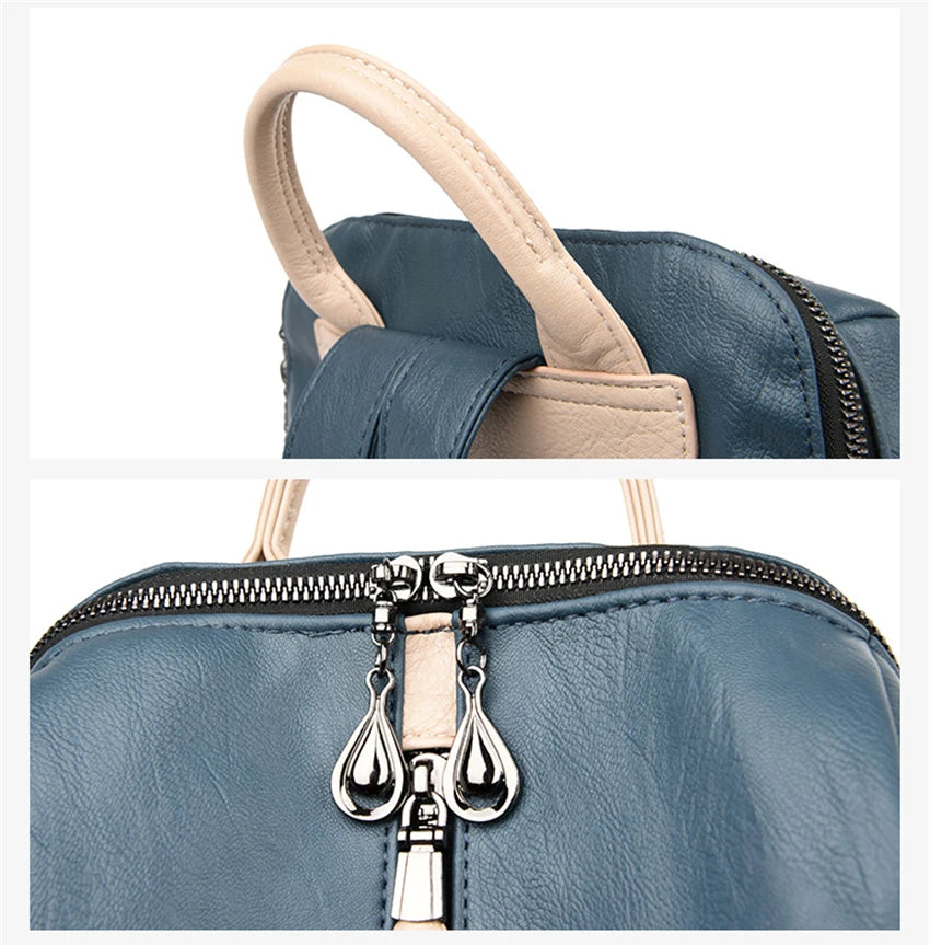 Stylish Women's Soft Leather Backpack | Ideal for Travel & School