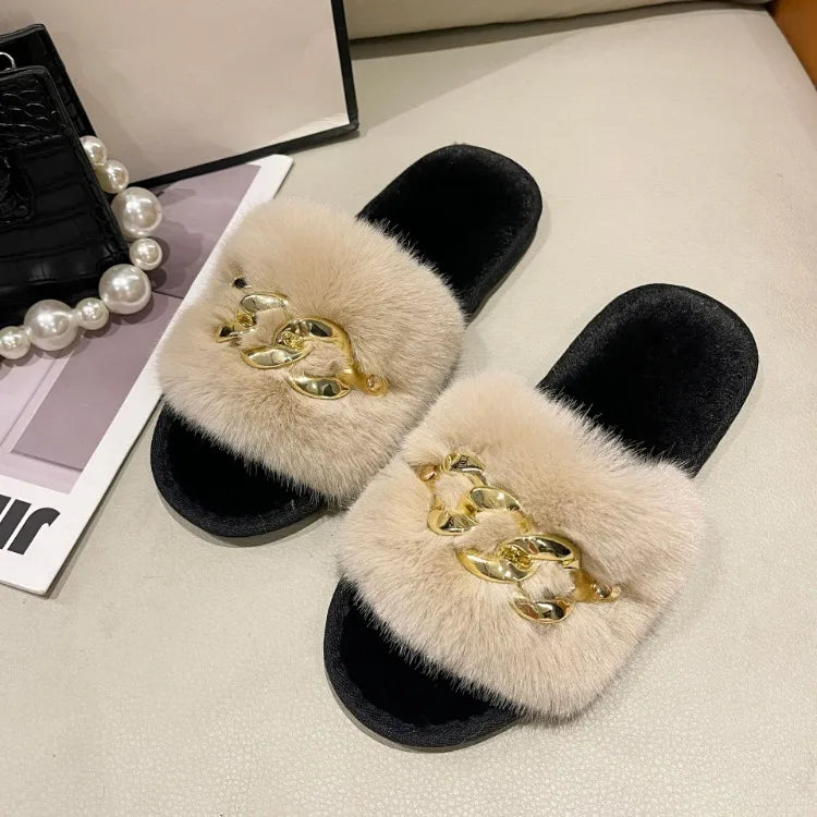 Women's Cozy Fur Lined Plush Slippers | Warm Indoor House Shoes