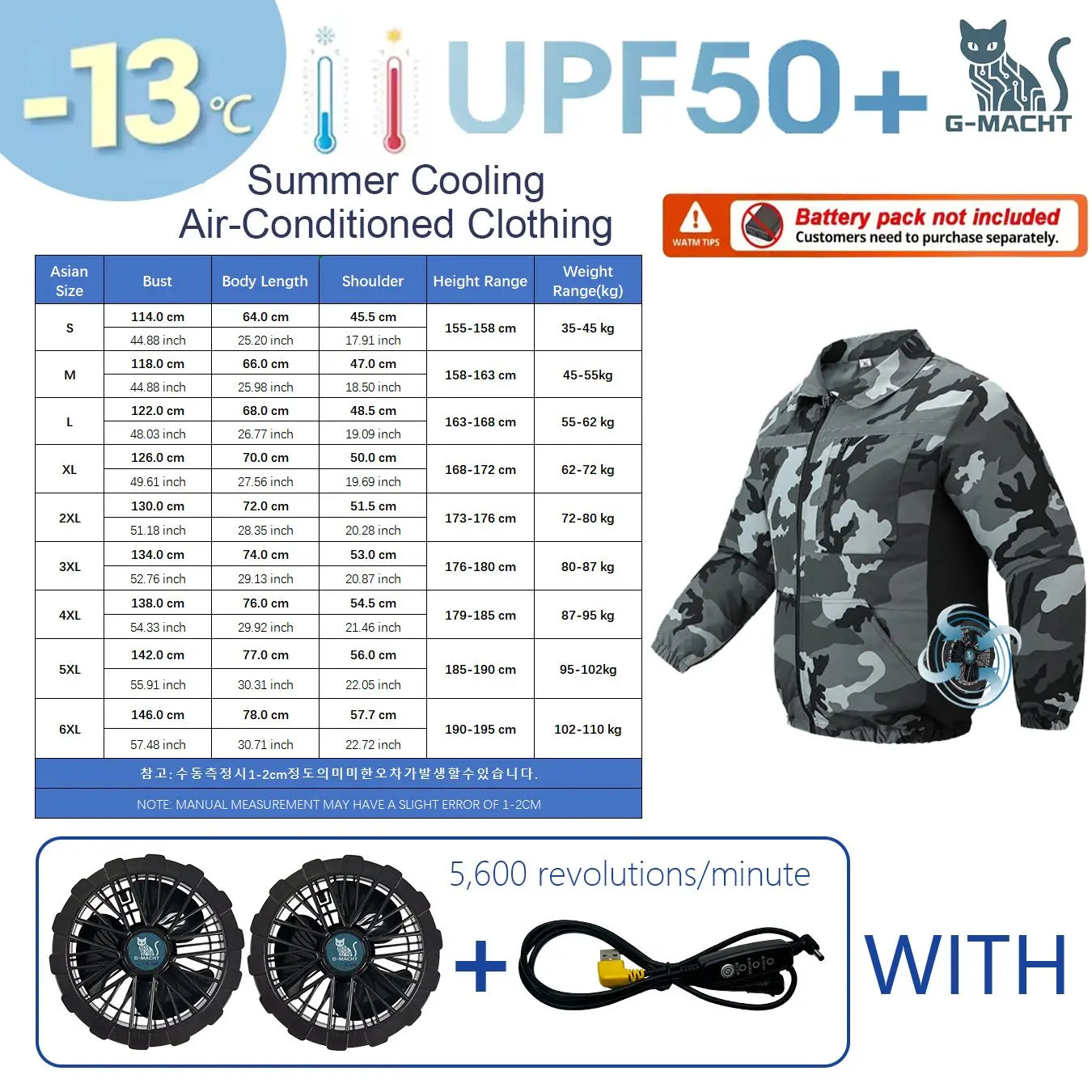 Smart Cooling Jacket for Men | Breathable Air Conditioning Apparel