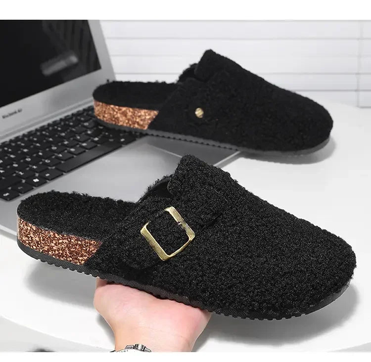Cozy Unisex Plush Cotton Slippers | Non-Slip Winter House Shoes