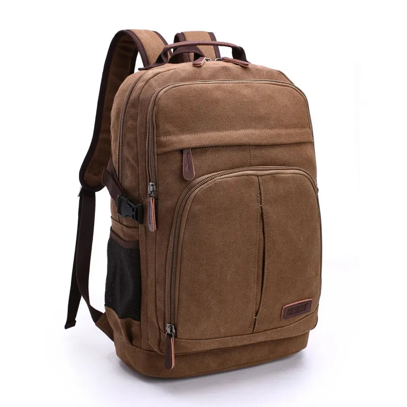 Men's Multifunctional Canvas Backpack | Spacious Travel & Hiking Bag