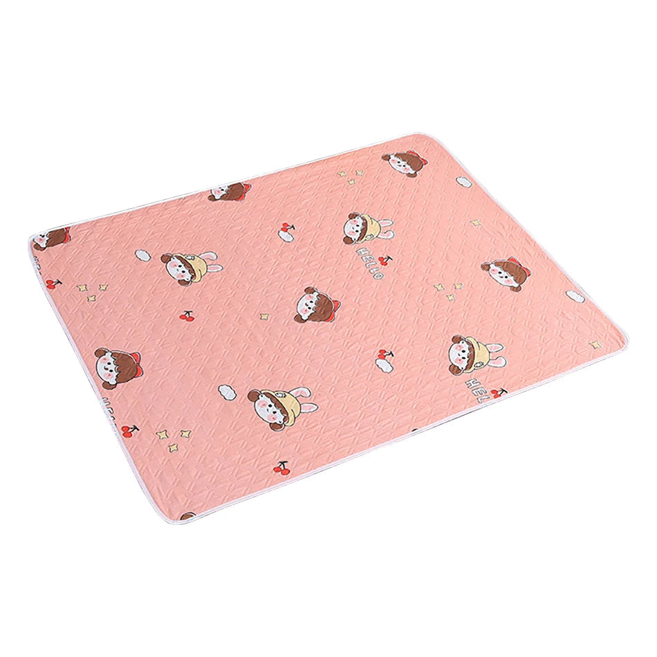 Waterproof Cartoon Dino Heart Changing Mat | Eco-Friendly Baby Care