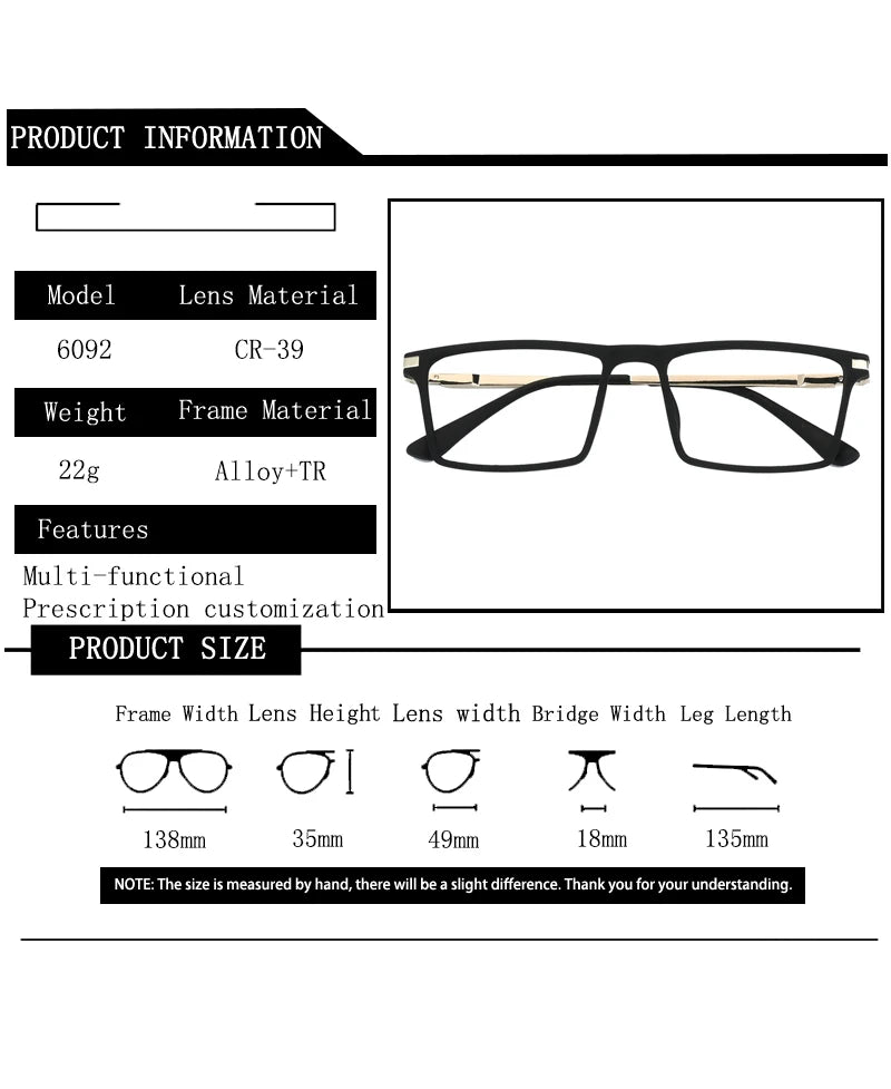 Custom Photochromic Anti-Blue Ray Glasses for Stylish Eye Protection