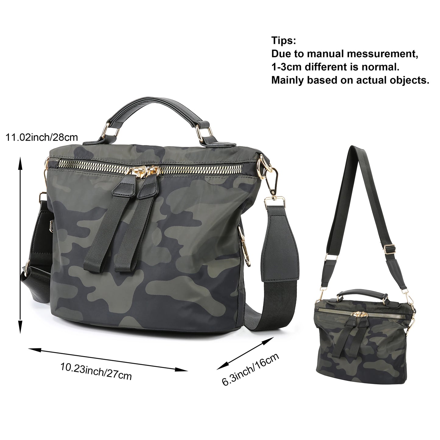 Lightweight Anti-theft Nylon Handbag | Casual Travel Shoulder Bag