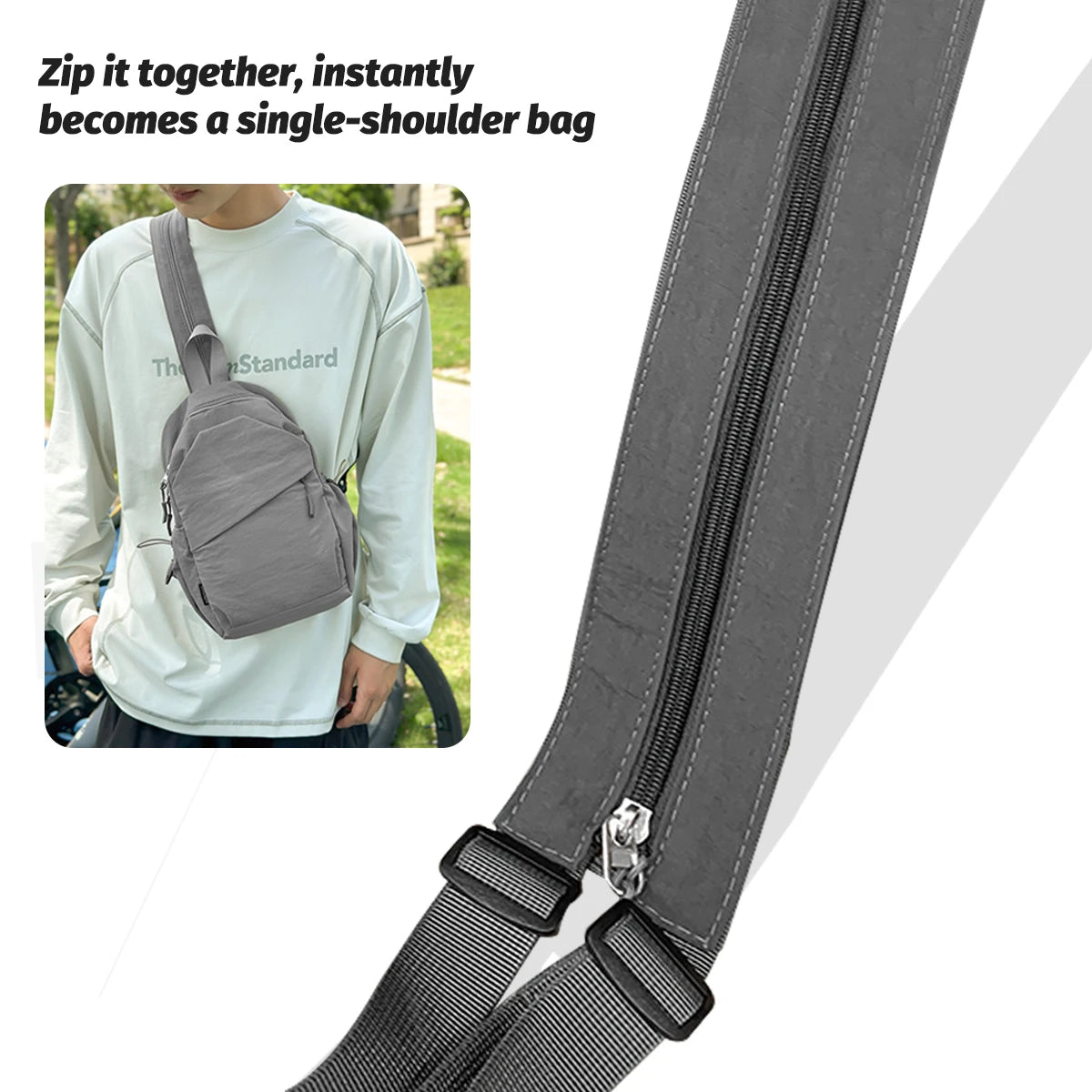 Bandolera portátil de moda | Pecho y mochila multifunción