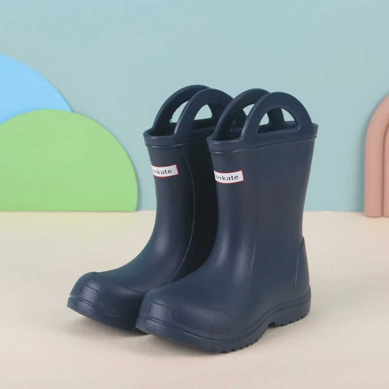 New Children Baby Rain Boots Lightweight Rubber Plastic Rain Boots Boy Girl Kids Rain Shoes Waterproof Garden Shoes Rainy Days
