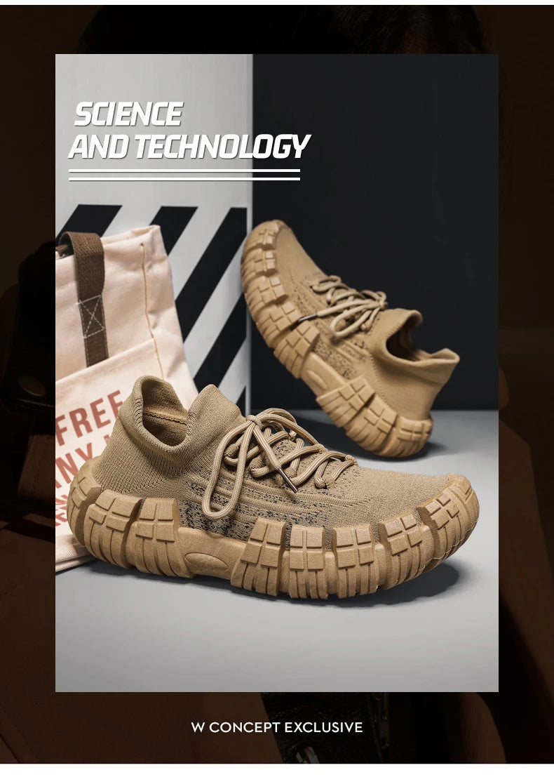 Men's Casual Breathable Mesh Shoes | Non-slip Thick Sole Comfort