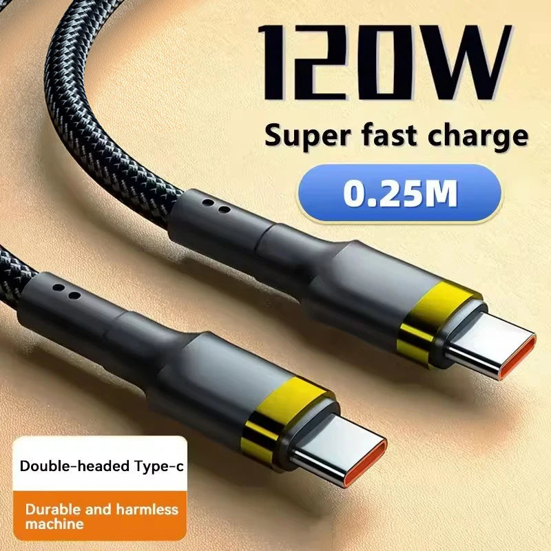 120W Fast Charging USB-C Cable | High-Speed PD Quick Charge