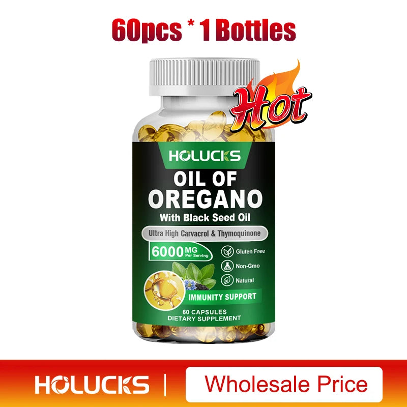 Organic Oregano Oil Softgels | Digestive & Immune Support