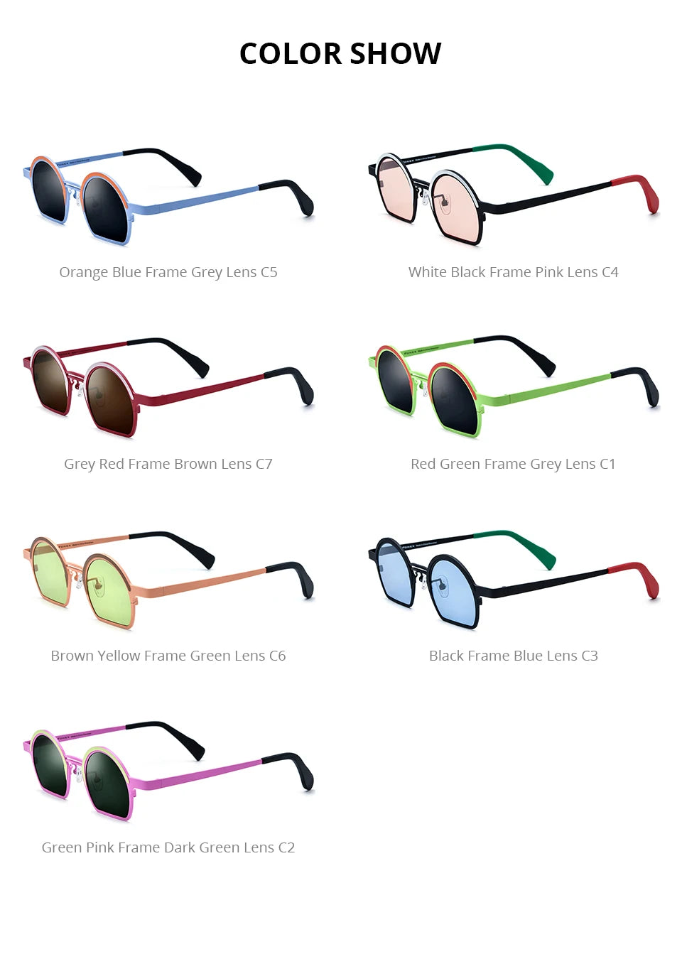 Stylish Vintage Round Polarized Sunglasses for Men & Women