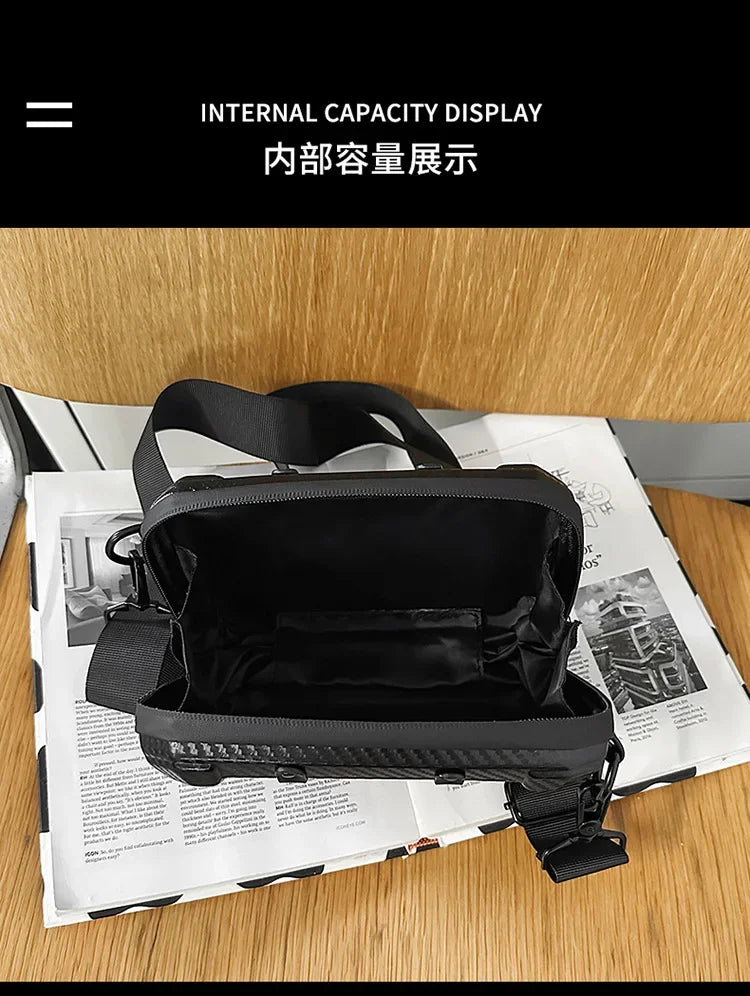 Luxury Mini Messenger Bag for Men | Stylish Pu Leather Crossbody