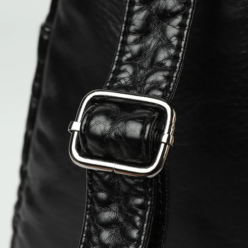 Fashionable PU Leather Women's Chest Bag for Outdoor Adventures