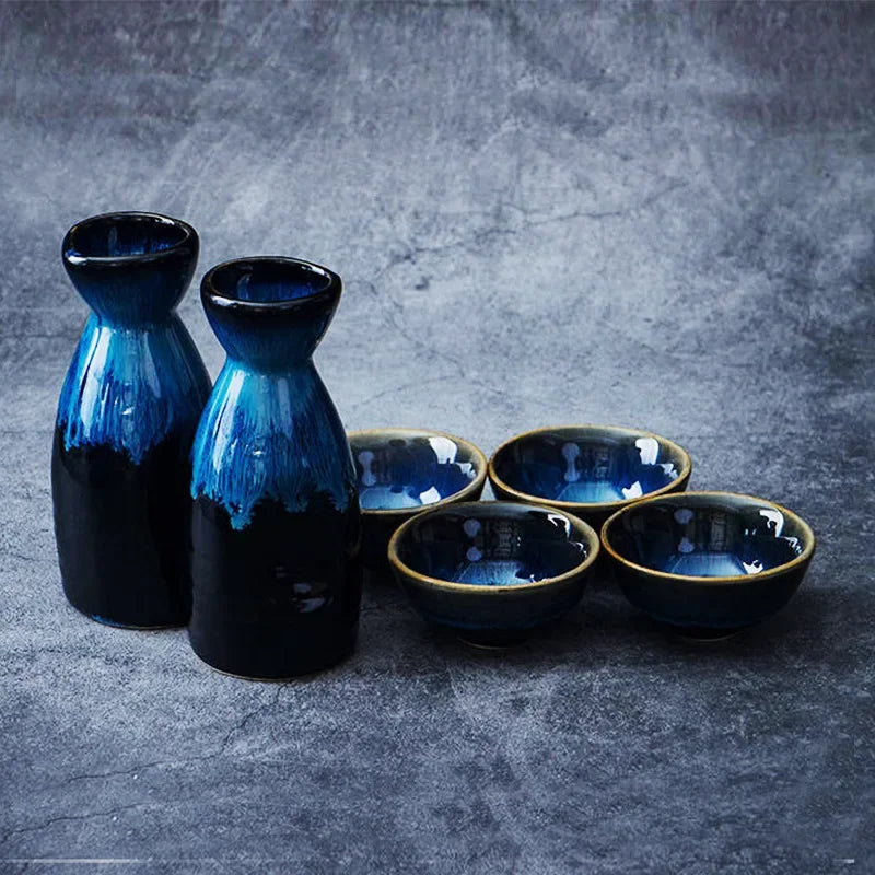 Japanese Vintage Ceramic Sake Pot | Elegant Wine Dispenser