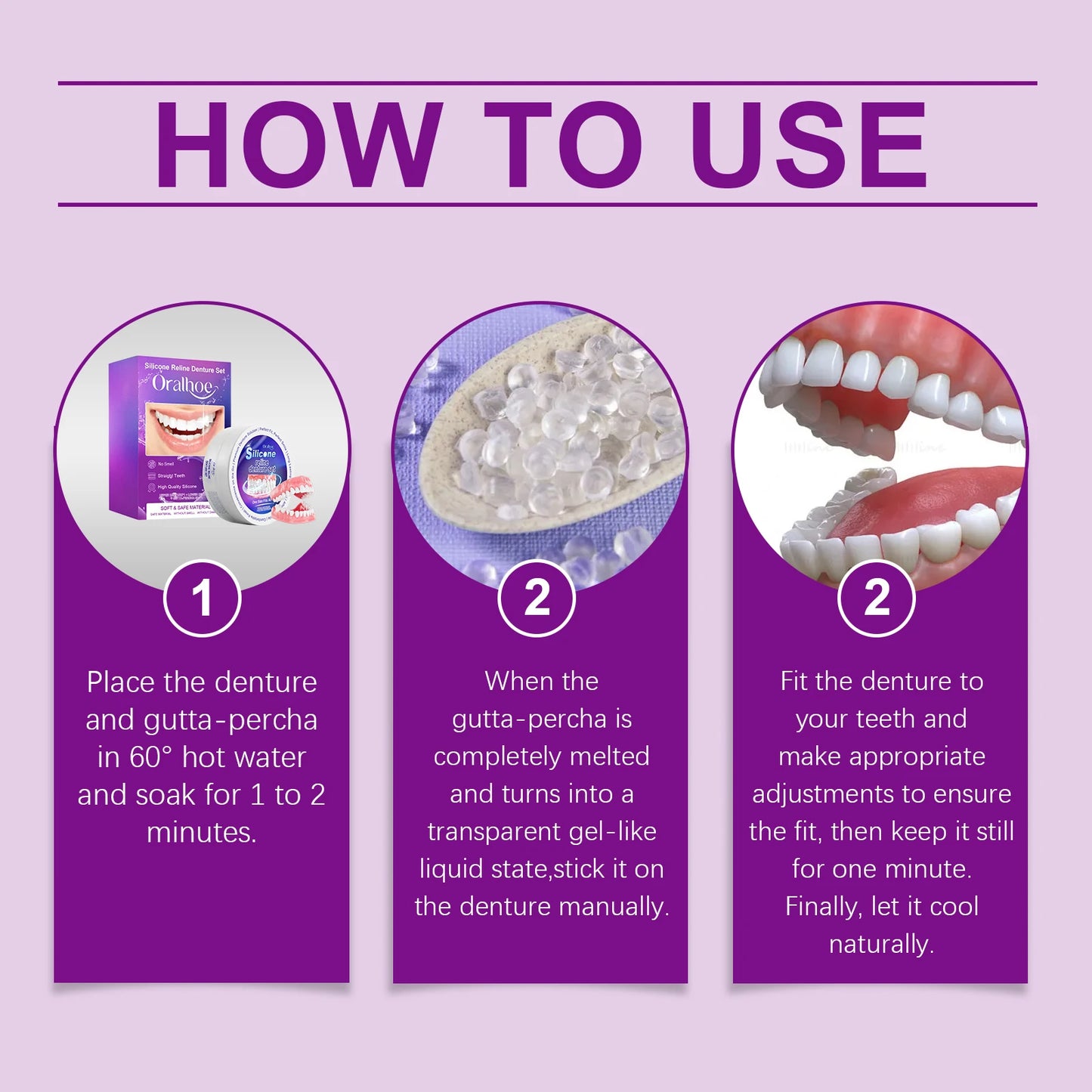 Silicone Denture Set for Temporary Orthodontic Care | Comfort & Hygiene