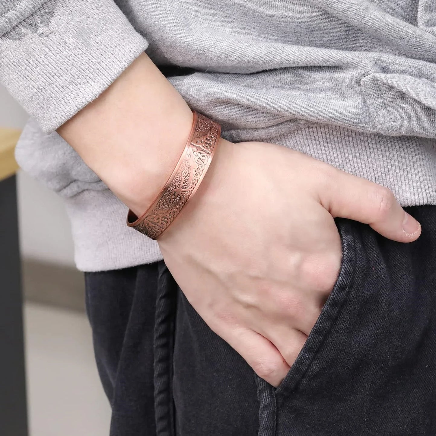 Vintage Pure Copper Cuff Bracelet | Magnetic Therapy for Wellness
