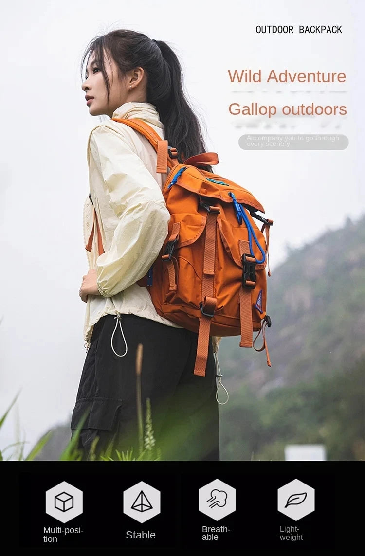 Fashion Travel Backpack for Adventurers | Multifunctional Hiking Bag