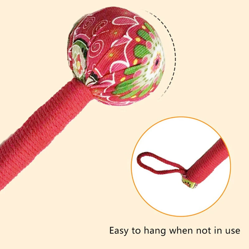 Long-Handled Wormwood Massage Hammer for Stress Relief