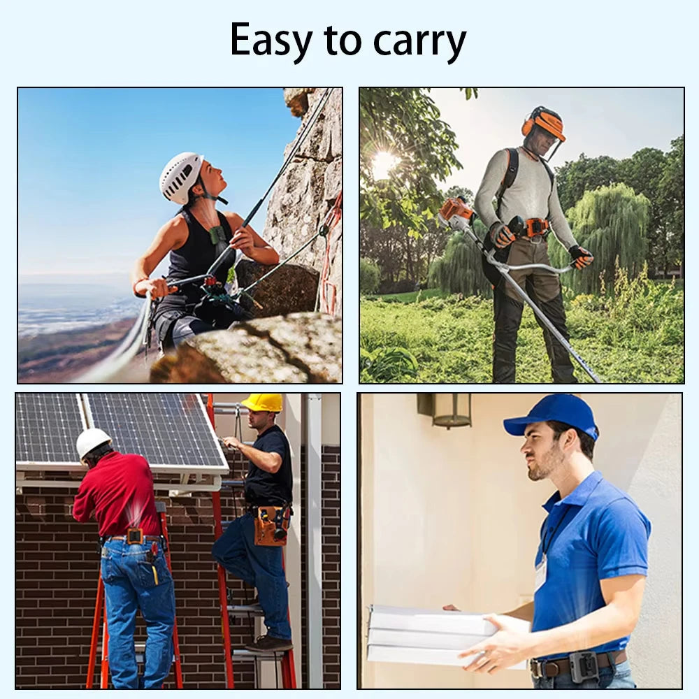 10000mAh Wearable Waist Fan | Hands-Free Cooling for Outdoor Use