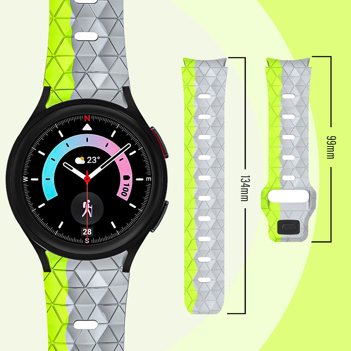 Stylish Silicone Sport Band for 20mm Watches | Comfortable Fit