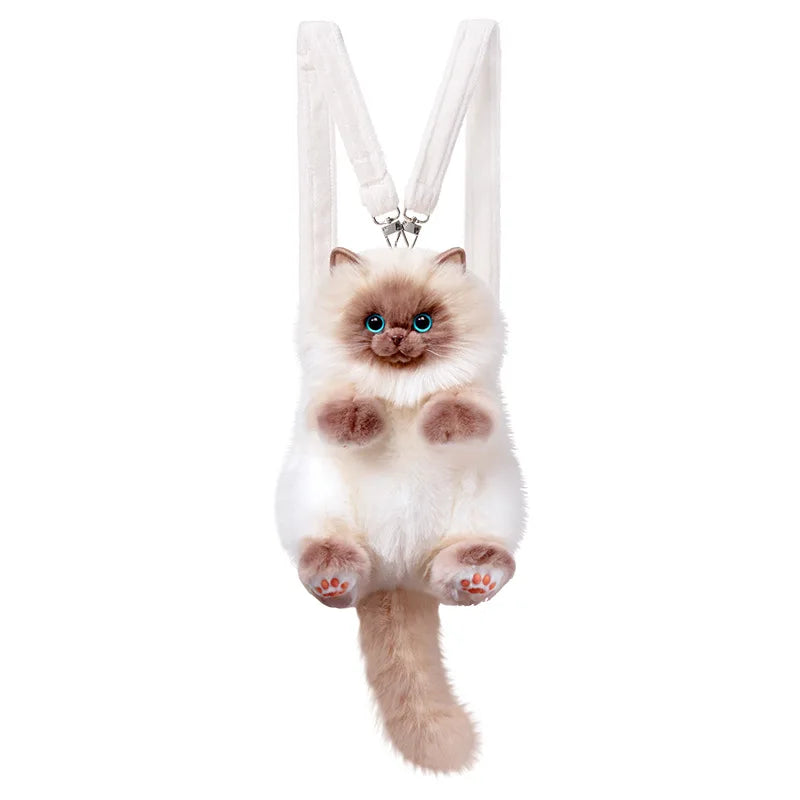 Cute Cat Plush Backpack | Adorable Stuffed Animal Toy for Girls