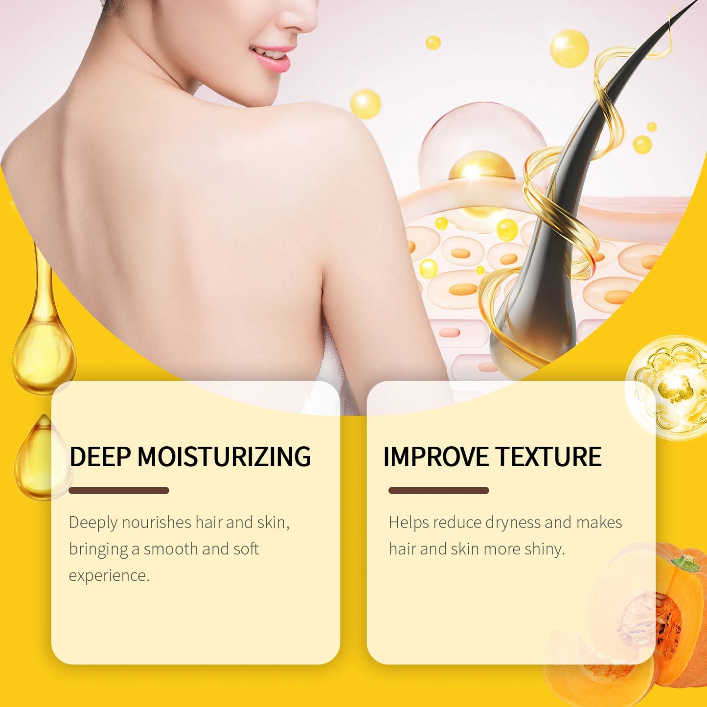 Organic Pumpkin Seed Oil for Hair Growth & Skin Hydration