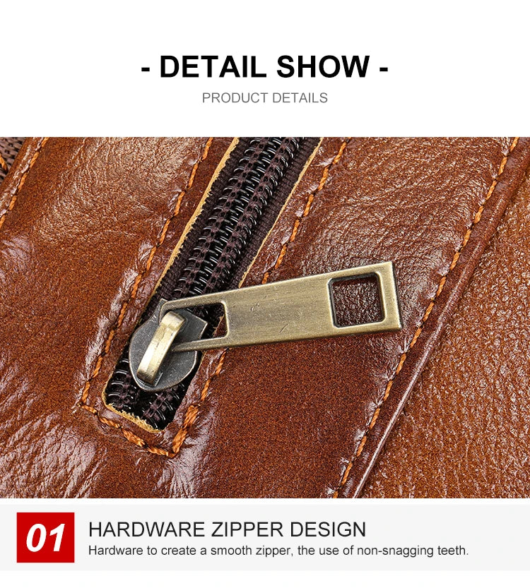 Bolso bandolera de cuero genuino para hombre | Elegante maletín para portátil