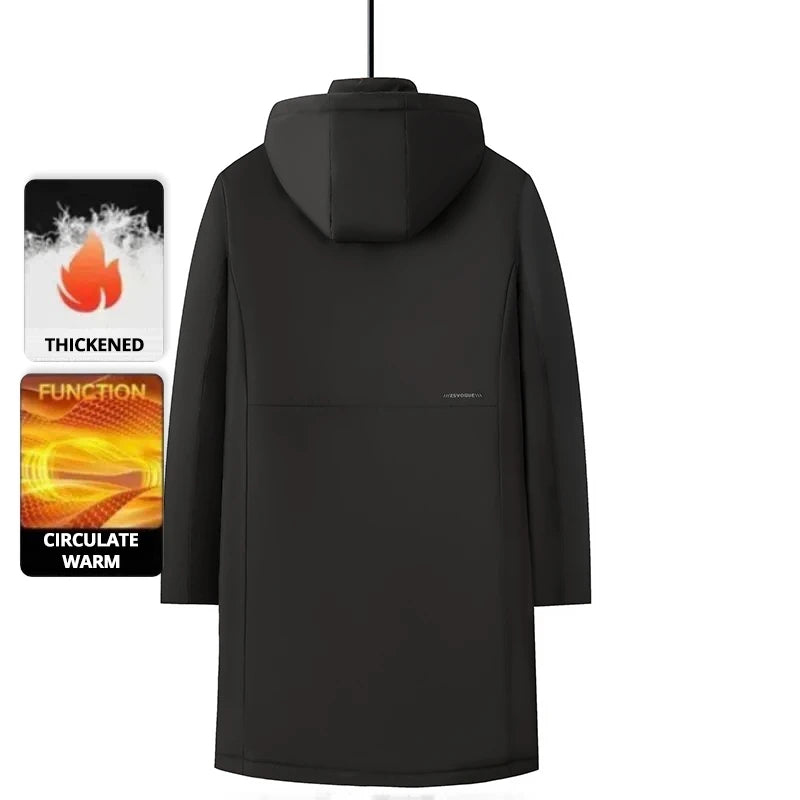 Chaqueta casual de cuero sintético para hombre | Abrigo elegante de invierno