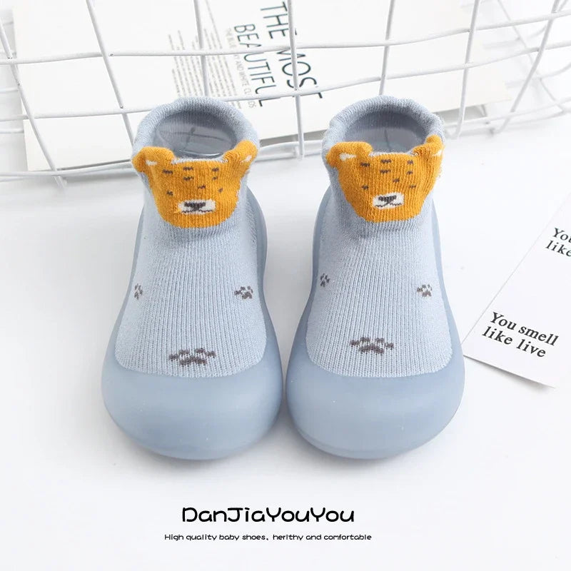 Cute Cartoon Baby Socks Shoes | Soft Rubber Sole for First Walkers