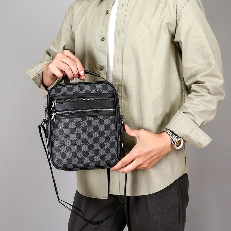 Stylish Men's Crossbody Bag | Casual Leather Messenger Sling Pack