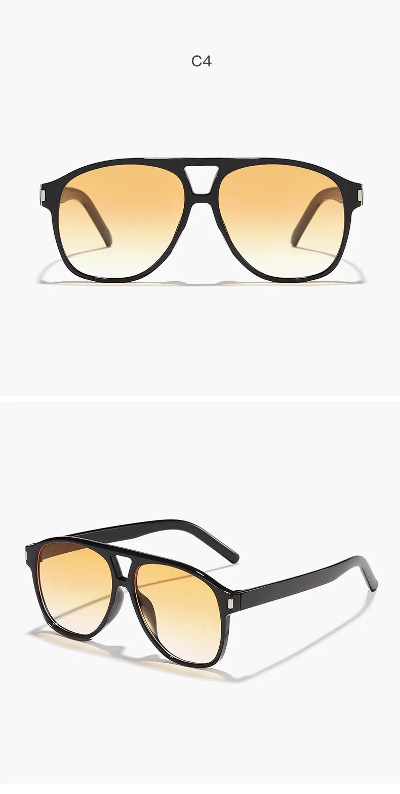Luxury Big Frame Pilot Sunglasses | Trendy UV400 Shades