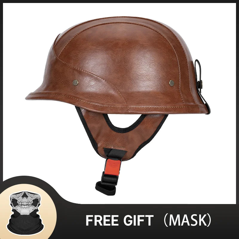 Vintage Half Face Motorcycle Helmet | Retro Scooter Safety Gear
