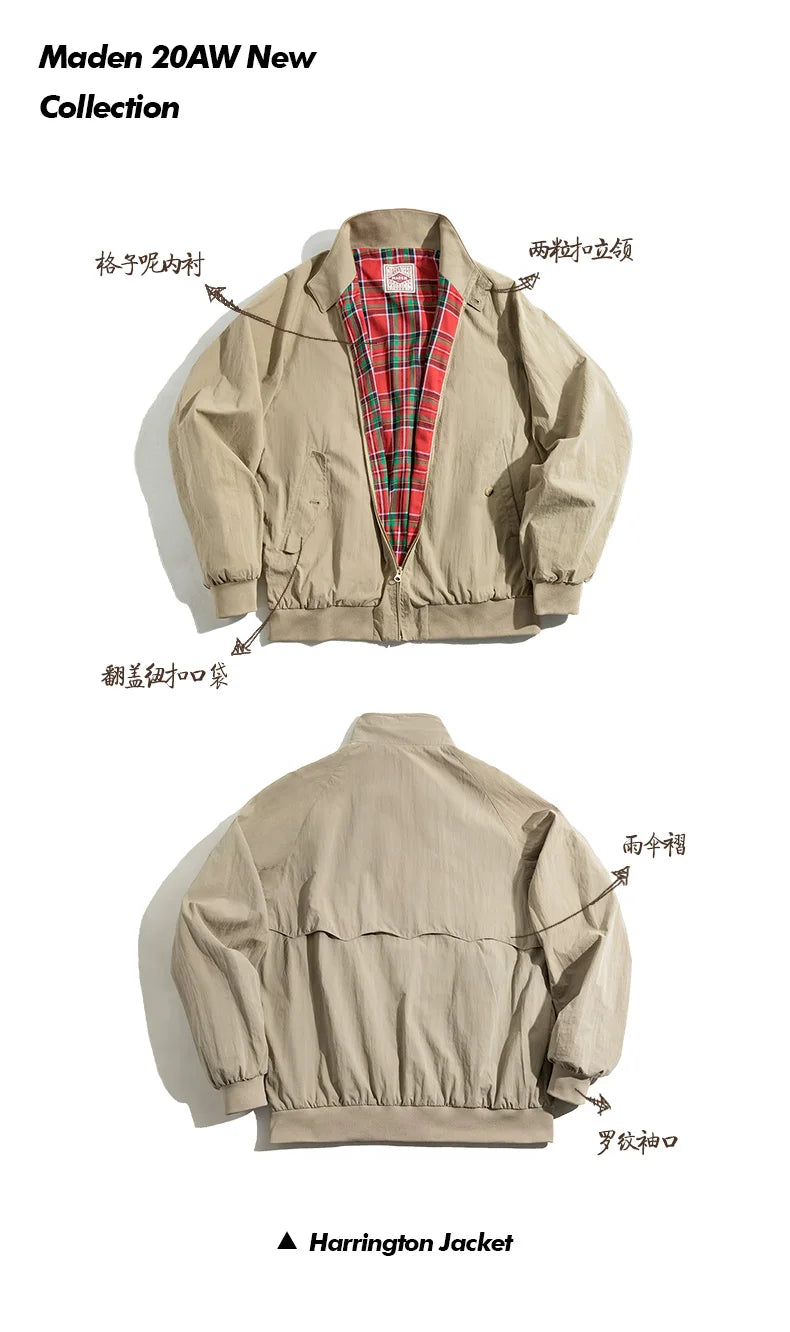 Men's Vintage Khaki Jacket | Retro Casual Outerwear for All Seasons