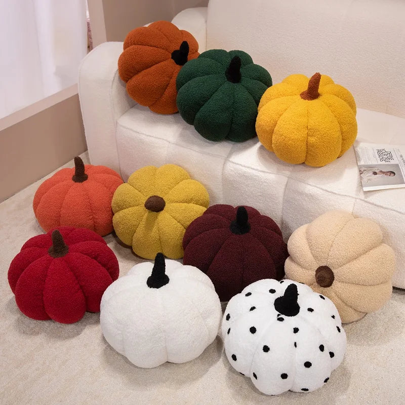 Halloween Pumpkin Plush Pillow | Cozy Decorative Cushion for Fall