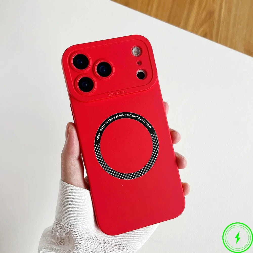 Official Liquid Silicone Magnetic Silicone Case For IPhone 17 Air 17 Pro Max 16 15 Candy Color Camera Full-pack Anti-Drop Cover