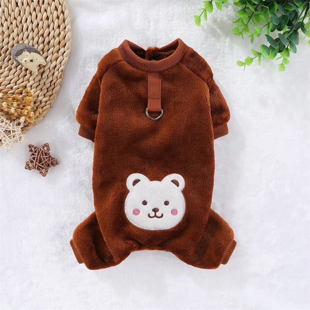 Warm Fleece Jumpsuit for Pets | Cozy Autumn/Winter Coat