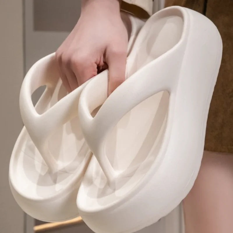 Women’s Chunky Platform Clip Toe Sandals | Summer Slip On Slippers