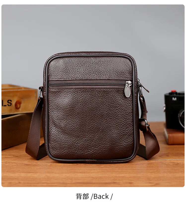 Men's Casual Sling Messenger Bag | Genuine Leather Crossbody