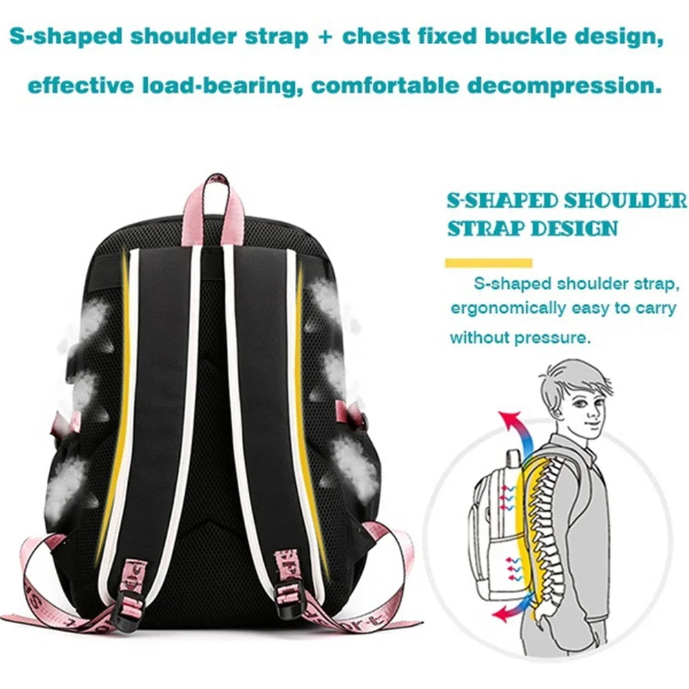Cute Anime Cat Kawaii Backpack for Girls | Perfect Back to School Bag