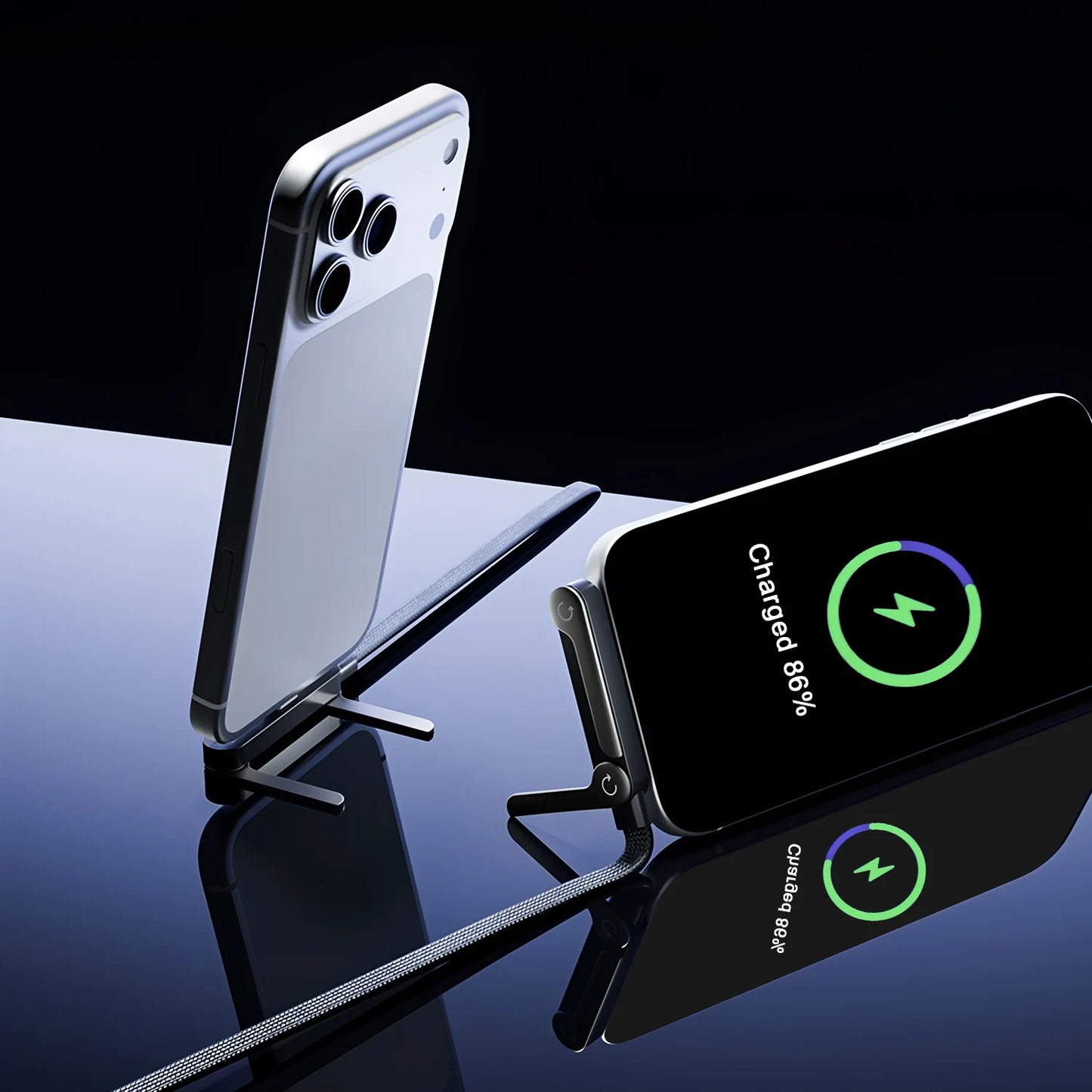 USB Type C Flat Charger Cable with Kickstand | 240W Charging