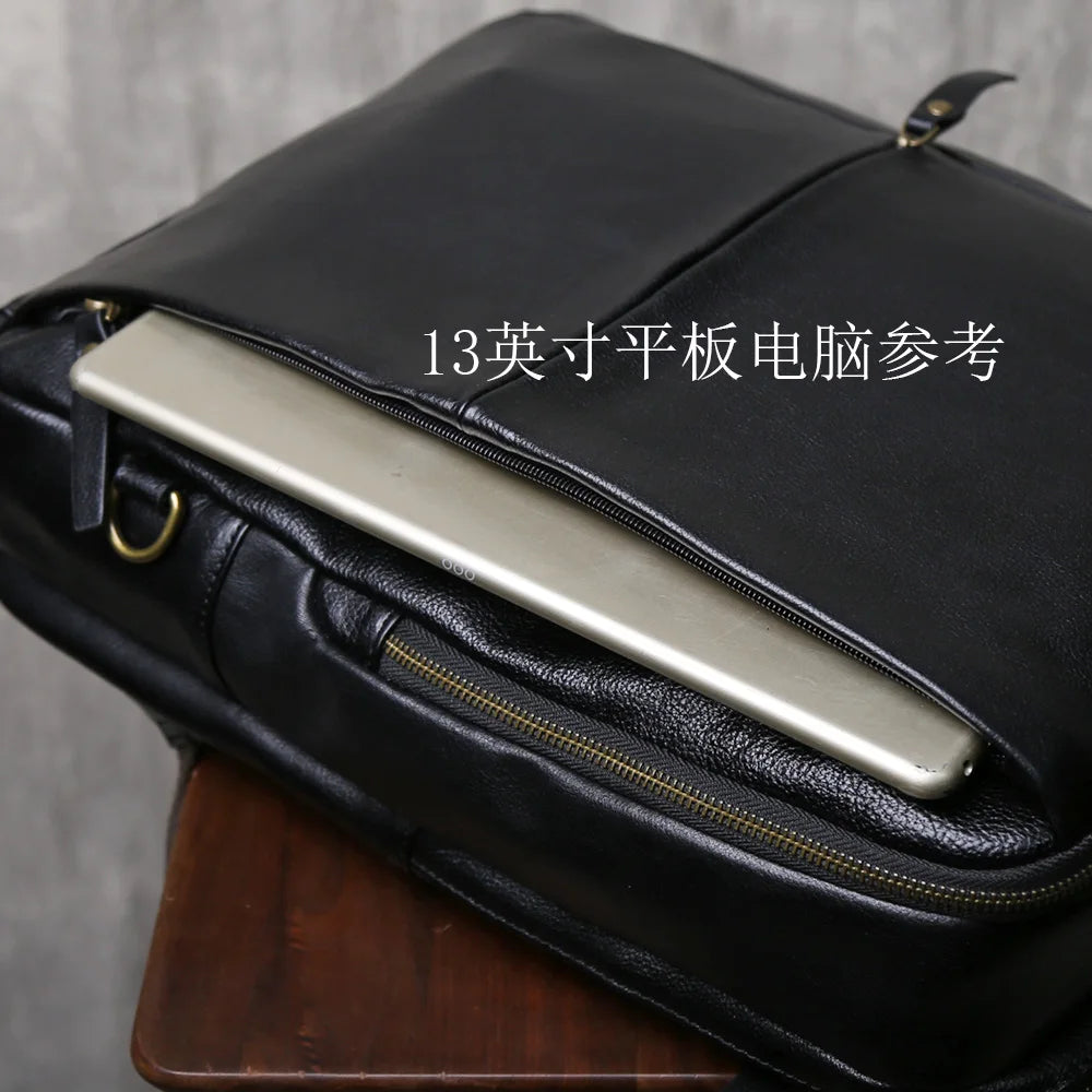 Vintage Leather Men's Backpack | Large Capacity Casual Laptop Bag