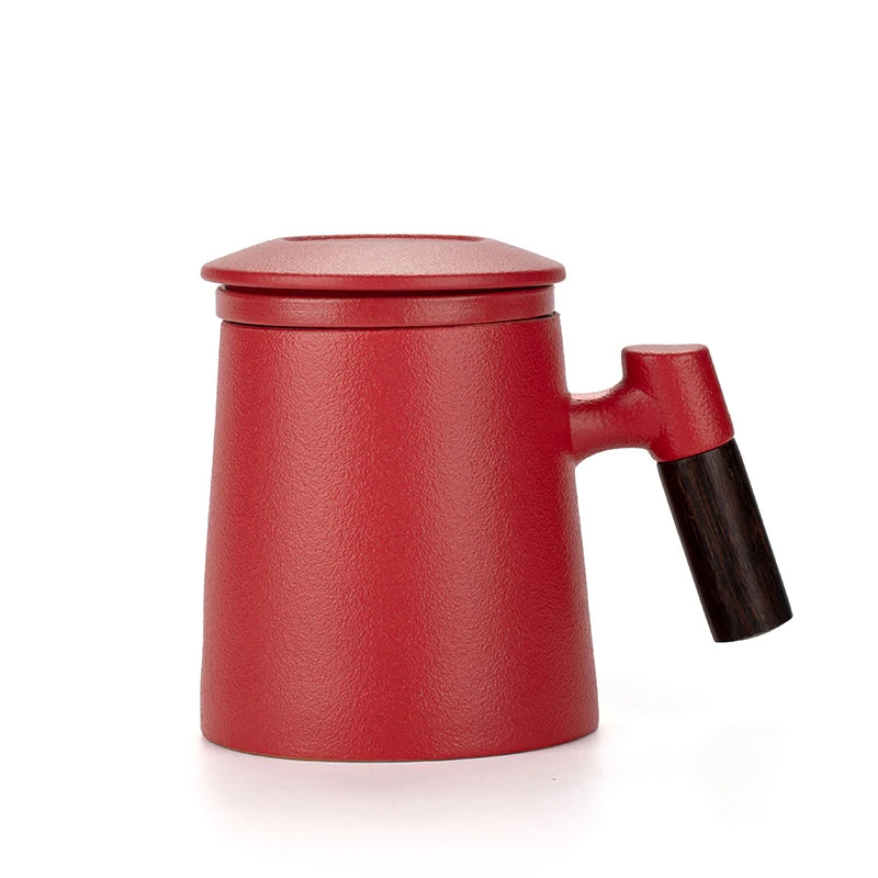 Elegant 3-Piece Ceramic Tea Cup Set with Lids | Perfect Beverage Mugs
