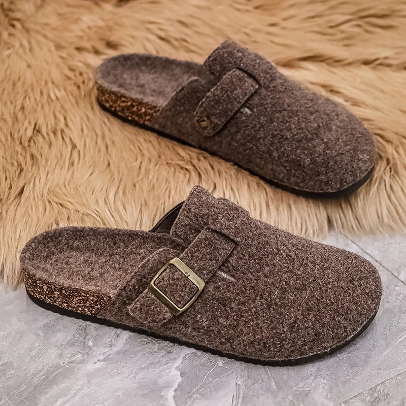 Plush Winter Clogs | Stylish Slip-On Cork Slippers for All