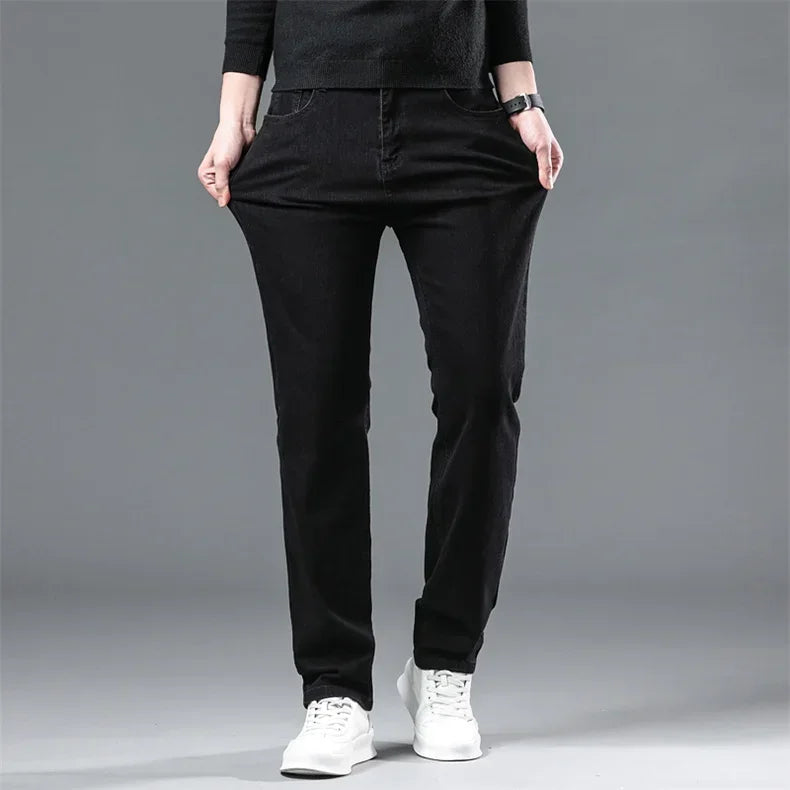Men's Winter Velvet Pants | Warm Fleece-Lined Denim Jeans